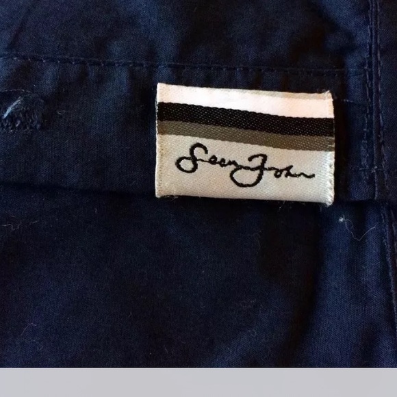 Sean Jean Men Dress Shirt Blue Long Sleeve Graphic Printed Porter XXL Cotton - Picture 12 of 12